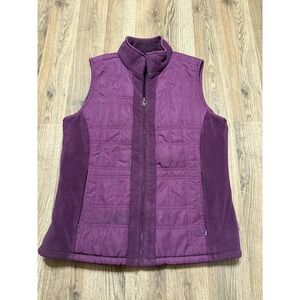 Columbia Jacket, Women's Size Small, Purple, Vest, Full Zip, Quilted, Fleece